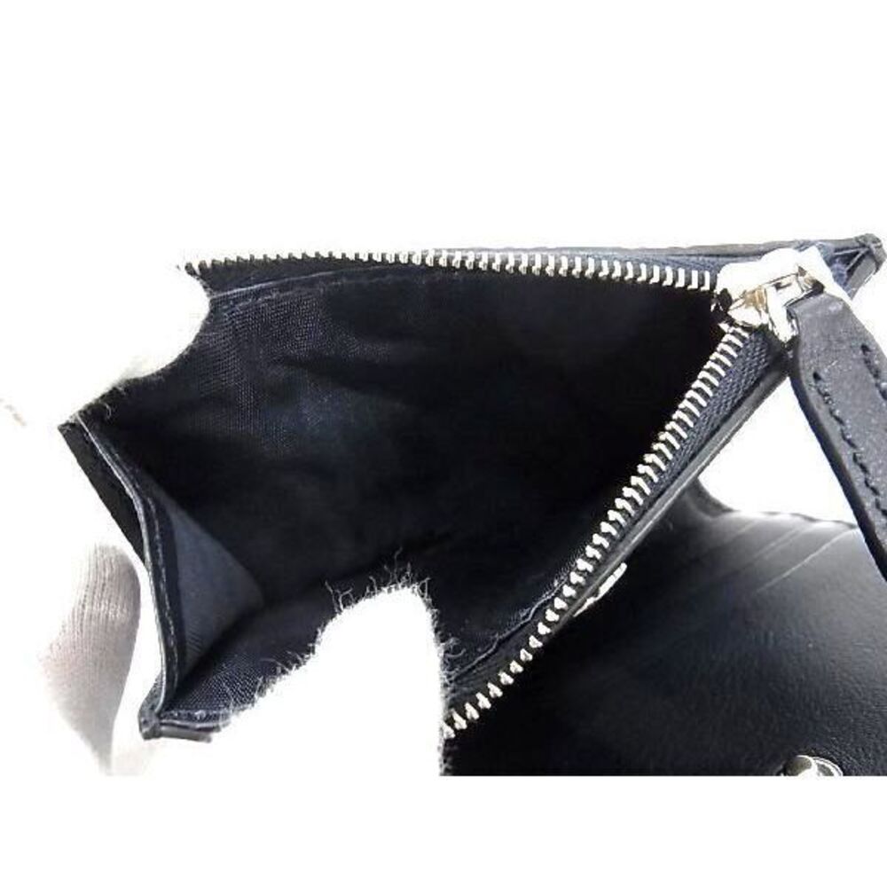 GUCCI guccissima Leather Bi fold Wallet Navy Blue - Picture 5 of 6